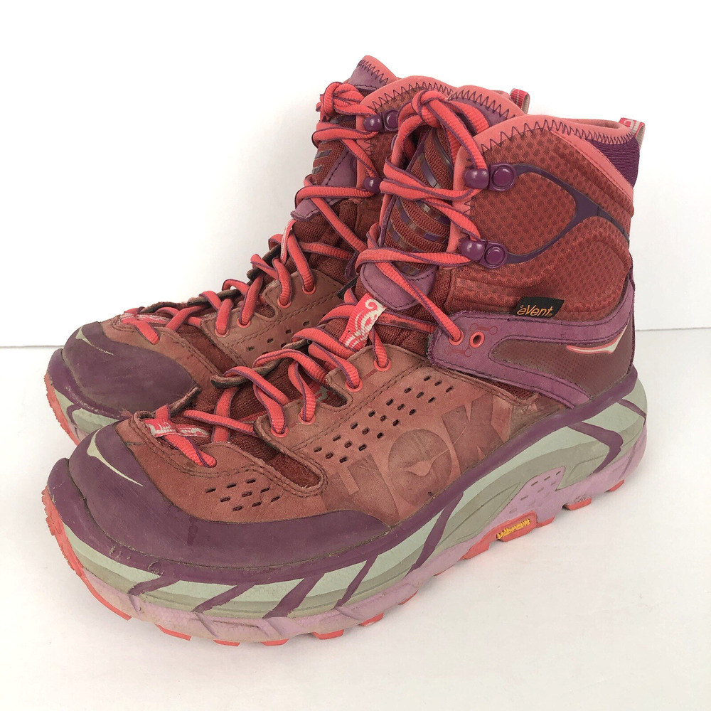 Hoka One One Women's Pink Plum Trail Running Boots